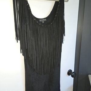 Idyllwind Black Suede Dress